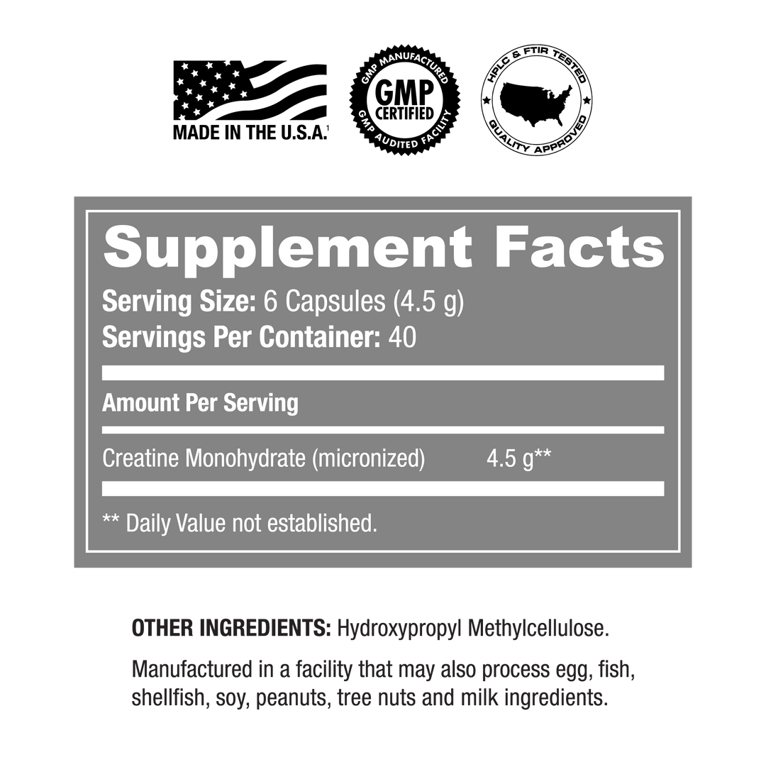 Performance Creatine (Micronized) - 240 Capsules