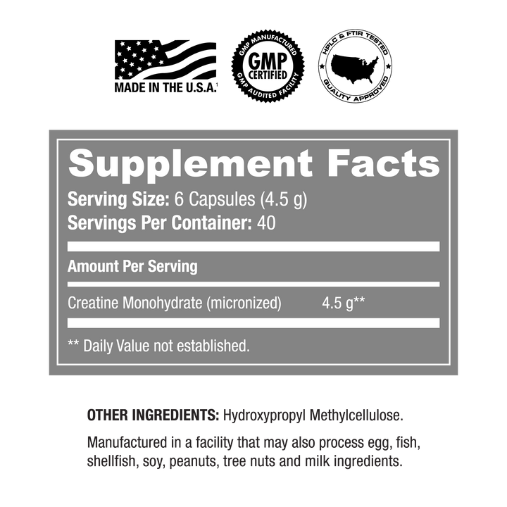 Performance Creatine (Micronized) - 240 Capsules